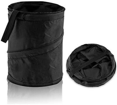 Universele, draagbare auto-prullenbak - Waterdichte, opvouwbare auto-prullenbak - Lekvrije, opvouwbare auto-prullenbak - Opbergtas voor de rugleuning - Auto-accessoires - 16x16x20cm (zwart)