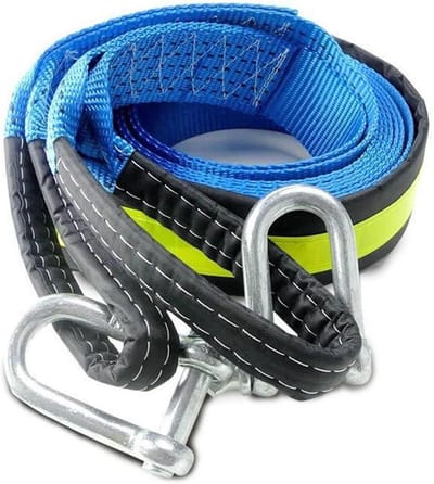 Sleepkabel - Trekkabel Aanhanger - Voertuigen Vrijmaken - Verstevigde Stalen Balk - 3m 8t - Blauw