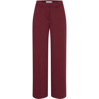 Wide leg stoffen broek met vaste persplooien, model 'KATE'
