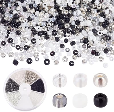 MTTProducts - Glazen Kralen - 2180 Stuks - Perfect voor DIY Sieraden - 2mm Rond - Diverse Kleuren - Spacer Kralen voor Oorbellen en Armbanden - Creatie...