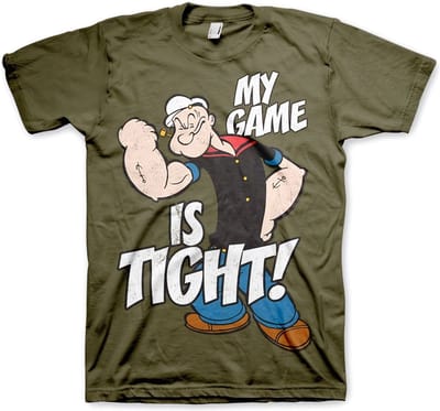 Popeye Game Is Tight T-shirt olijfgroen