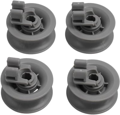 Vaatwasser Mand Wielen - Bovenste Mand Wieltjes - Vaatwasser Reparatie - Universele Pasvorm - 31 mm x 14 mm - Grijs
