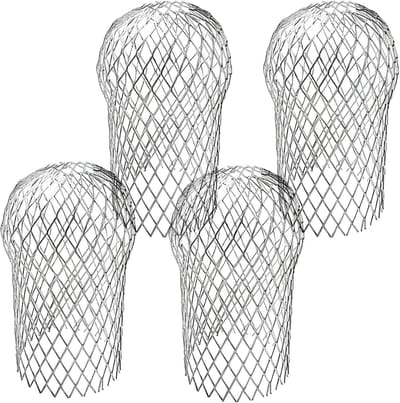 carmdering - Afvoerfilter - Bladvanger - Dakgootbeschermer - Set van 4, verstelbaar aluminium, past op buizen van 5-10 cm - Corrosiebestendig en waterdicht, geschikt voor alle weersomstandigheden - Eenvoudig te plaatsen zonder gereedschap