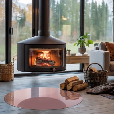 Coloray Vloerplaat Houtkachel - Vloerplaat voor Houtkachel - 100 cm x 100 cm - Vloerplaat Open Haard - Roze Vloerplaat Kachel - Onderplaat - Plaat voor Onder Kachel - Kachel Vloerplaat - Onderplaat Voor Houtkachel
