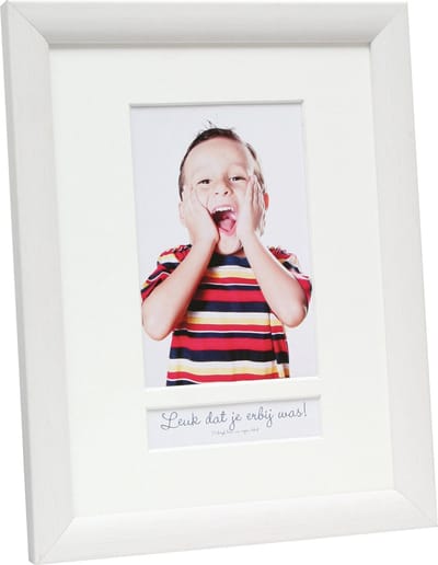 Deknudt Frames fotolijst S54SF1 P1NL - wit - foto 10x15 met tekstvak