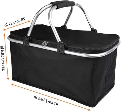 Vouwbare koelmand van 30 liter, lichtgewicht en compact met handvat, ideaal voor picknick, kamperen en reizen