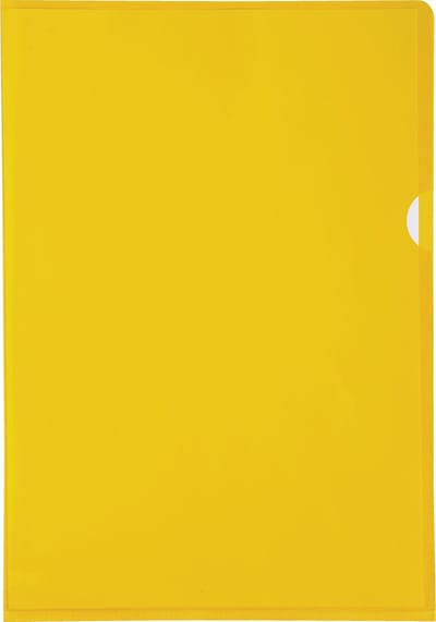 Exacompta 10x Pak van 10 L mappen - gladde en stevige PVC 13/100e - A4 - Geel - 660535E