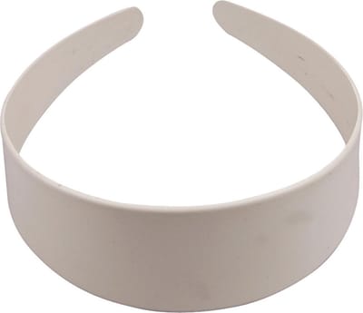Plastic haarband, B: 40 mm, wit, 1 stuk