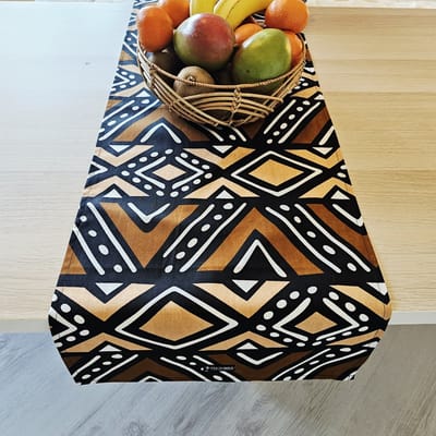 Tafelloper | 160x35cm |Gemaakt van 100% Katoen Afrikaanse Print Stof
