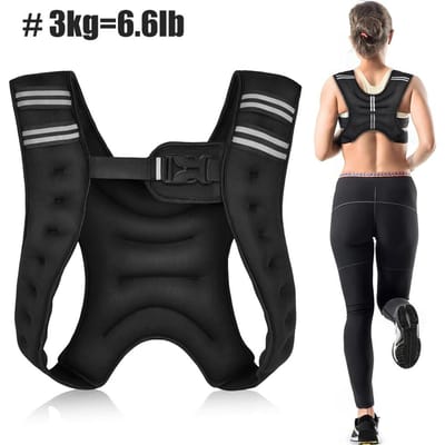 Verzwaarde Vest Voor Workout Krachttraining 3kg 6.6Lbs 5kg 11Lbs Voor Mannen Vrouwen Fitnessapparatuur