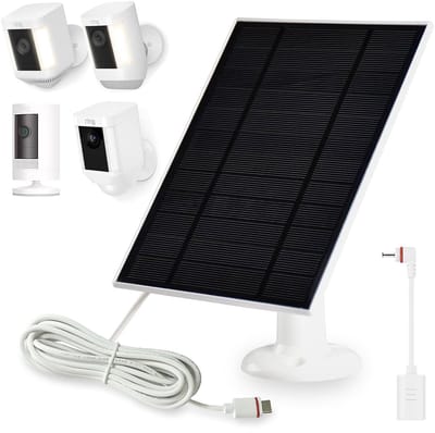 Dailygoods - 6W Zonnepaneel voor Ringcamera met 3m Kabel