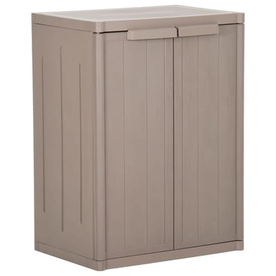 vidaXL - Tuinkast - 65x45x88 - cm - polypropyleen - hout-look - bruin