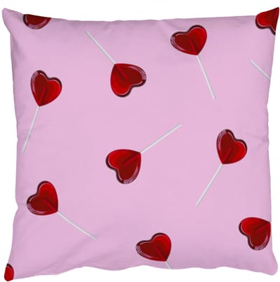 Sierkussens - Kussentjes Woonkamer - 50x50 cm - Roze - Hart - Lolly - Snoep