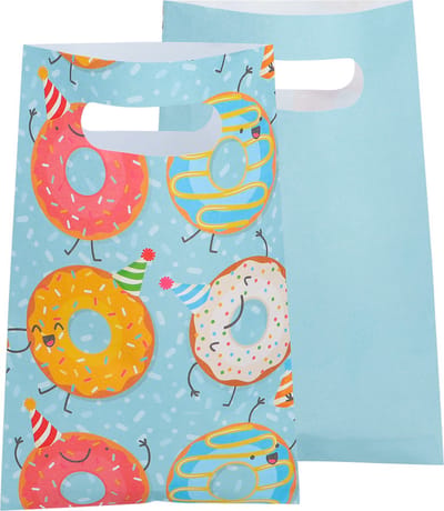 Boland - Set 10 papieren feestzakjes Donut - Pastel - Pastel