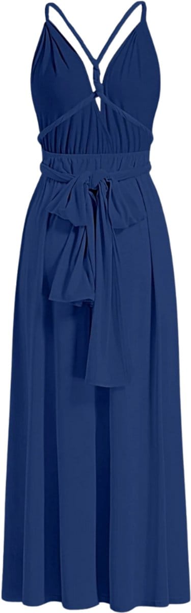 Bovista Open Rug Jurk - Backless - Body - Jurk - Shirt - Donkerblauw - Maat XS