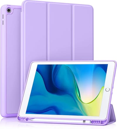 Hoesje geschikt voor iPad 7/8/9 2021/2020/2021 Tablet hoesje Met Standaard & Pen Vakje Smart Case Cover