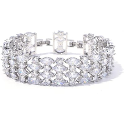 Buitenlandse Handel Explosies Kristal Zirkoon Dames Armband Diamanten Armband Dames Cadeau Kleurrijke Sieraden. Free extension buckle white