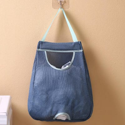 Opbergdoos voor vuilniszakken voor plastic zakken, wandhangende zak, wasbare opbergzakken van gaas, houder/dispenser voor plastic zakken, keukengereedschap