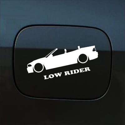 Bumpersticker - Low Rider - 7 X 18 - Wit