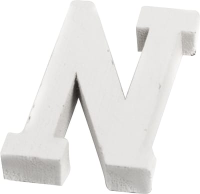 ARTYFETES - Kleine witte houten letter n van 5 cm voor bruiloft