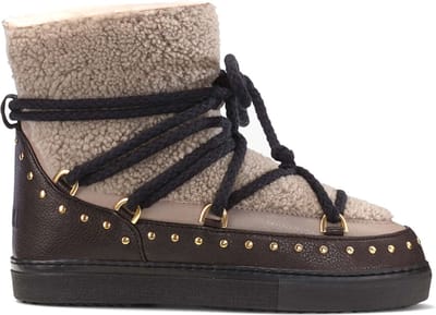 Inuikii Curly Rock Laarzen - Leer - Dames - Taupe - Maat 37