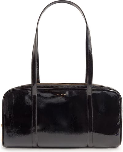 Ted Baker schoudertas Betzyy Crinkle Bowler Bag Black zwart