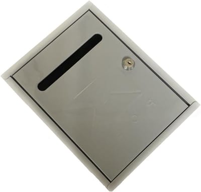 Brievenbus Staal - Postbak - Post Ontvangen - Met Sleutel - 26 cm - Wit