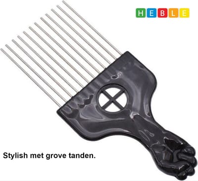 *** Classic Afrokam - Stule -Tanden van Metaal - Haar Verzorging - van Heble® ***
