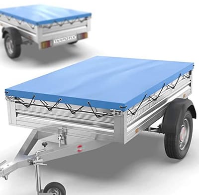 Aanhangerzeil 257,5 x 134,5 cm | Platte zeil van PVC | Afdekzeil voor autoaanhanger tot 1300 kg