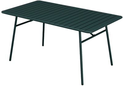 Vente-unique Tuintafel L160 cm van metaal - Spargroen - MIRMANDE van MYLIA