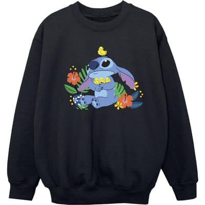 Disney Meisjes Lilo & Stitch Vogels Sweatshirt (Zwart)