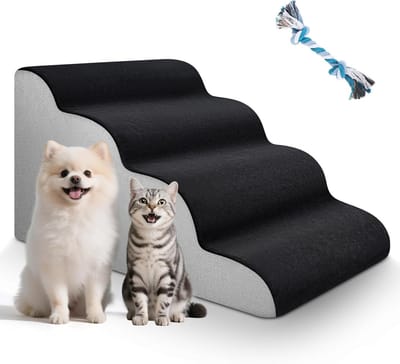 Honden- en kattentrap voor kleine huisdieren, wasbaar, antislip en gemaakt van hoogwaardig schuim