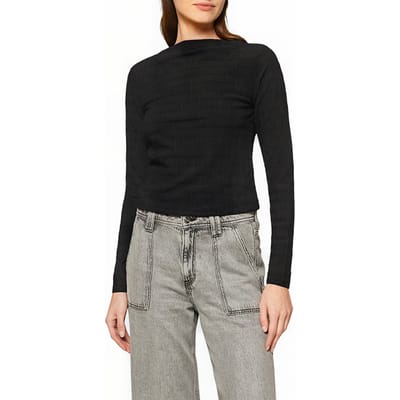 s.Oliver  T-shirts Black Size: 44 | Long-Sleeved Tops Outlet | Dames | Zwart