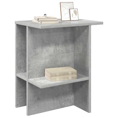 vidaXL - Salontafel - Betongrijs - 40 - x - 30 - x - 49 - cm - Bewerkt - hout