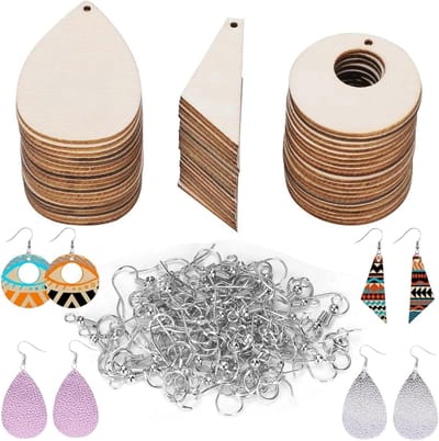 60 Lege Druppelvormige Hangers voor Dames - Etnische Mode Oorbellen voor DIY Projecten, Lichtgewicht Handgemaakte Benodigdheden