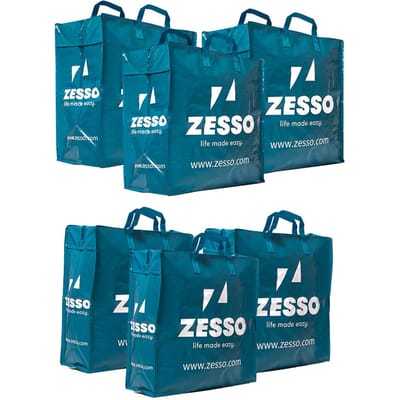 Zesso Big Shopper Mix Zesso Bag 3x M, 3x L - Voordeelpakket Set van 6