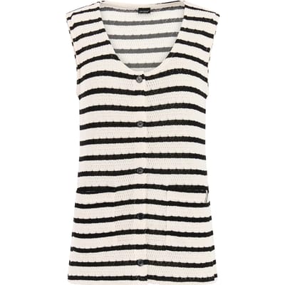 Protest PRTLilian - Singlet Dames - Normale pasvorm - V hals - Knoopsluiting - Crème