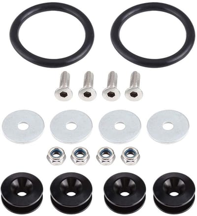 Allecto - Sluitring schroef - Motorruimte dress up kit - 4 stuks - Aluminiumlegering - Snelsluiting - Geschikt voor auto - Diverse kleuren