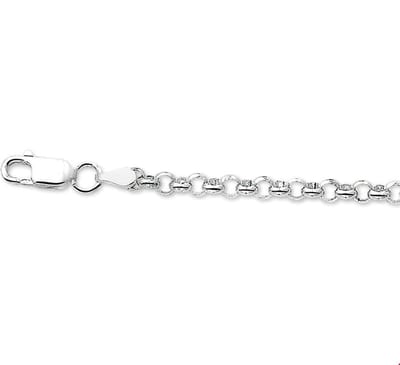 Zilveren Collier jasseron 3 1002211 45 cm