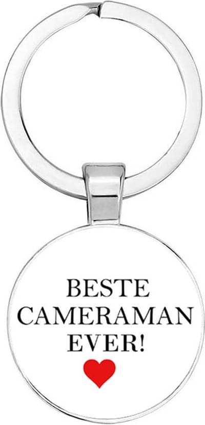 Akyol - Beste cameraman ever Sleutelhanger - cameraman - iemand die een cameraman is - Beroep - vlogger - filmen - cameramannen - verjaardagscadeau - cadeau - kado - geschenk - gift - 2,5 x 2,5 CM