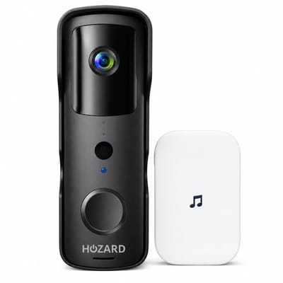 Hozard® Deurbel met Camera en DingDong – Draadloze Video Deurbel – 5200mAh – Zwart
