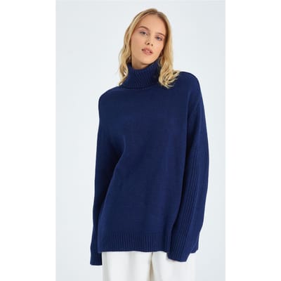 Losse Pas Turtleneck Brei Trui