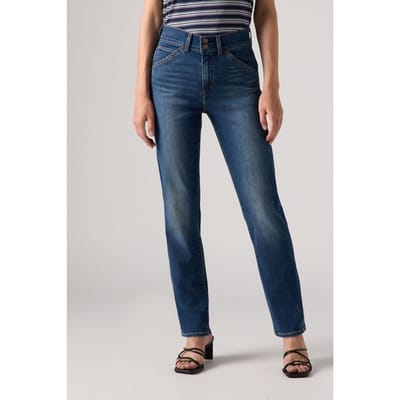 Levi's Tailored 724 Straight Dark Woods Maat: W27L30 | Straight Jeans Outlet | Dames | Blauw