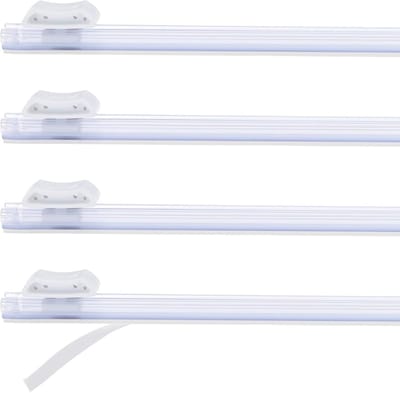 4pcs Plastic Wrap Cutter - 13 inch Plastic Wrap Slide Cutter - Zelfklevende Installatie - Vervangingen voor Aluminiumfolie en Bakpapier Dispenser - Wit