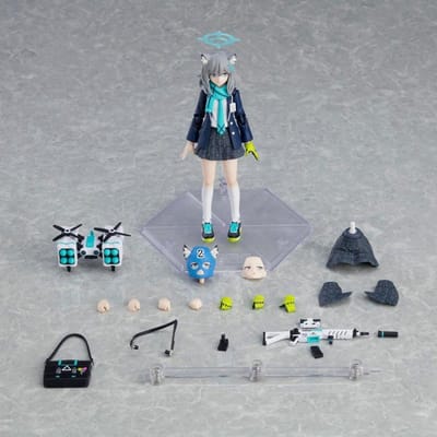 Anime Blue Archive Figma 567 Sunaookami Shiro KO Figurine d'Action Articulée Fille Ornement de Bureau Garçon Surprise Jouets Tendance Cadeau gray