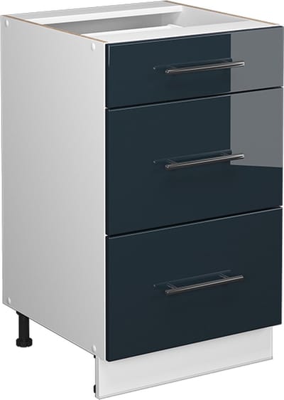 Vicco Fame-Line Keukenonderkast – 50 cm zonder werkblad Donkerblauw hoogglans