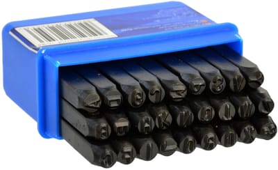 GEKO Letterstempelset - 27-delig - Carbonstaal - 6 mm - Inclusief &-teken