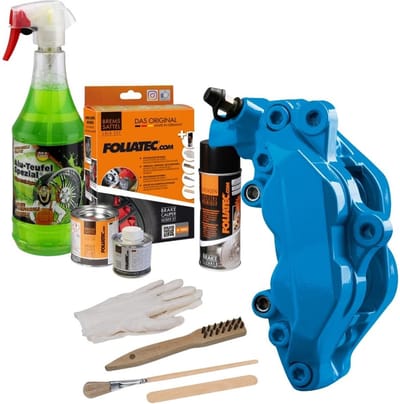 Foliatec Remklauwlakset - GT blauw - 3 Componenten - Inclusief velgenreiniger