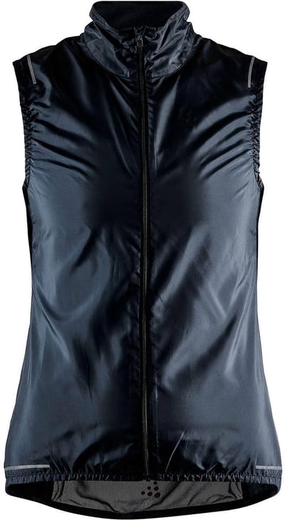 Craft Adv Essence Light Mouwloos Fietswindjack Dames - Zwart | Maat: XL