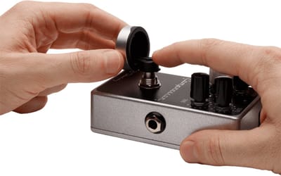 D'Addario XPND Footswitch Topper, Silver 2-Pack - knop voor voetschakelaar zilverkleur